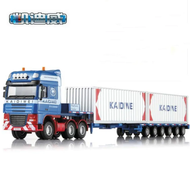 

high quality big size high quality alloy Engineering Vehicle model children toy cars- low bed transporter truck 1:50 in box