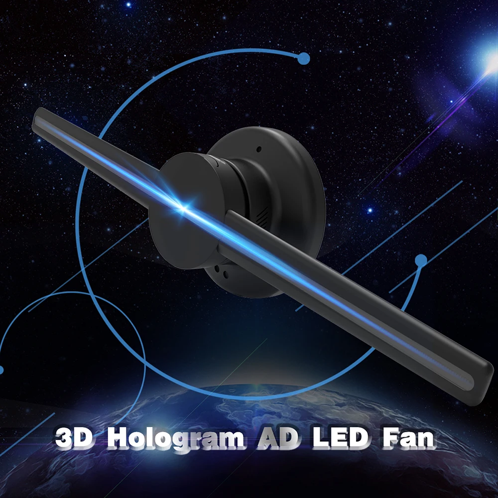 3D Hologram Dispaly Fan LED Holographic Projector Display Portable Hologram Player Advertising Lighting Presentation Decoration