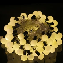 10 м 72 светодиодный шар света строки AC110V/AC220V Рождественские огни для отдыха год Свадьба Сад для дома и улицы украшения