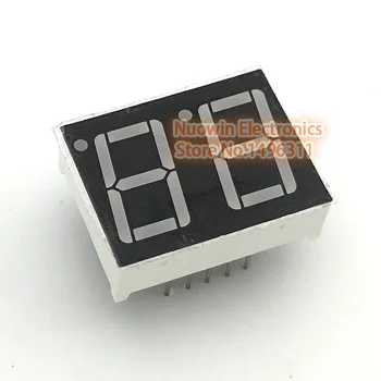 

100pcs 7 segment Common Anode 2 Bit digital Tube 0.56" 0.56in. Red LED Display 7 segmentos LED Digital tube