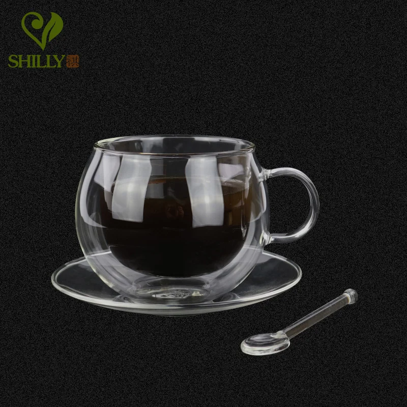 New arrival 220ml high quality coffee cup double wall handmade mugs heat resistence milk tea cups