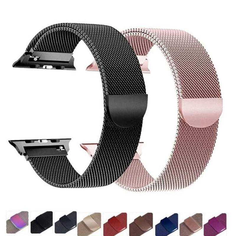 

Milanese Loop Stainless Steel strap for iwatch Bracelet 42mm 40mm 44mm 38mm series 4/3/2/1 For Apple Watch band