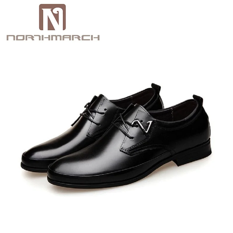 

NORTHMARCH Men Dress Shoes Genuine Leather Men's Oxford Shoes Derby Shoe Lace-Up Business Mens Formal Shoes Zapatillas Hombres