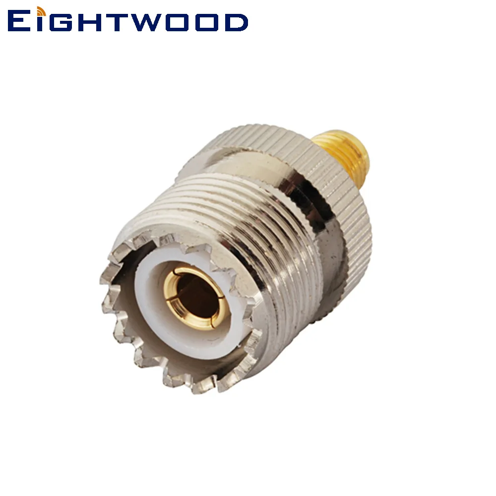 Eightwood Car CB Radio Antenna Adapter SMA Female to UHF Female SO239 for Baofeng UV 5RA UV 5R