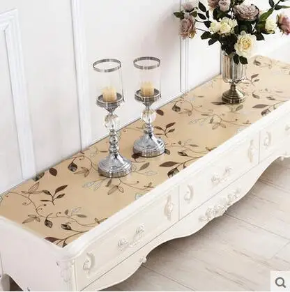 

PASAYIONE Soft PVC Table Cloth Tea Table Mats Waterproof Oilproof Placemats Dining Kitchen Table Cover Protector Bend Covering