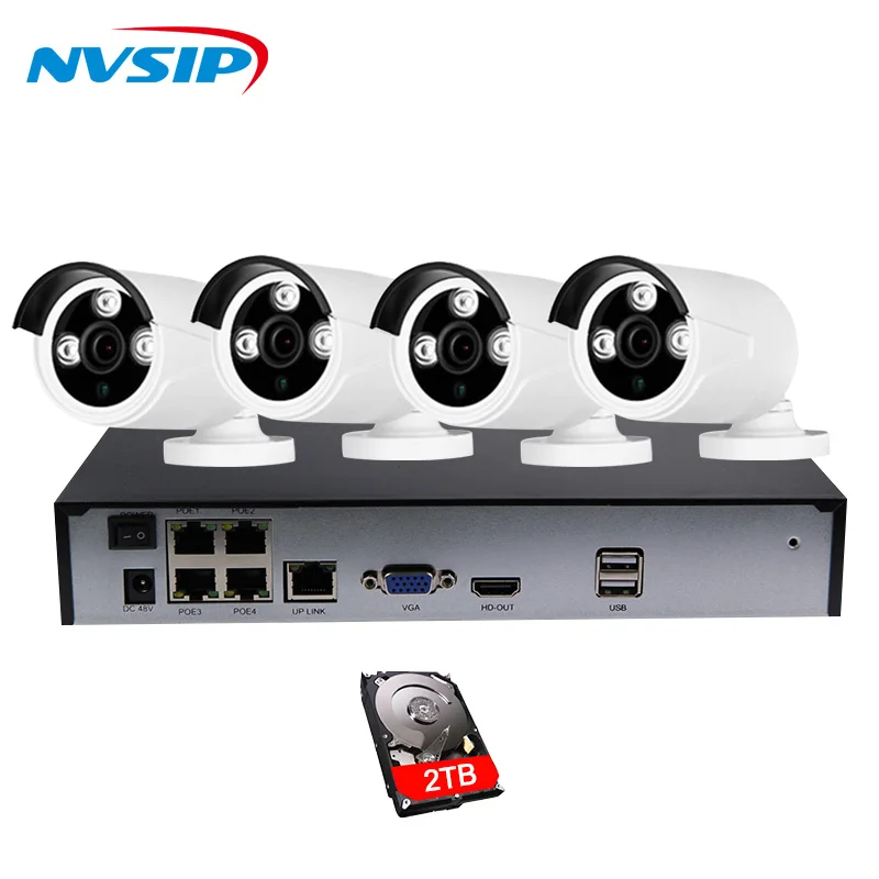 4CH PoE 1080P NVR CCTV System 2 0MP font b Outdoor b font IP Camera HD