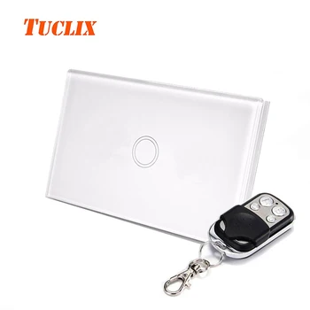 

TUCLIX US Standard Remote Control Switch 1 Gang 1 Way ,RF433 Smart Wall Switch, Wireless remote control touch light switch