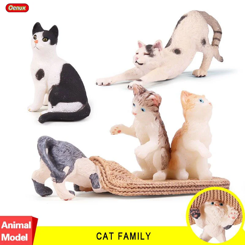 Buy Oenux Pet Cat Lazy Cat Animal PVC Action Figures