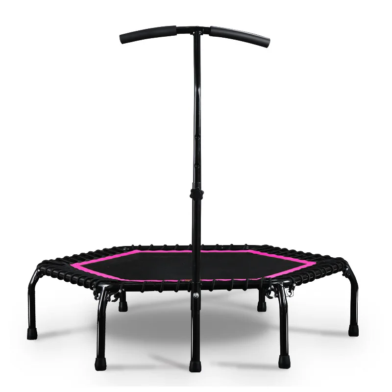 40-дюймовый приглушенный круглый батут для детей для ношения в помещении, развлекательный инструмент для взрослых Фитнес тренировки для стабильных тренировок несущей 150 кг - Цвет: 45inch Pink