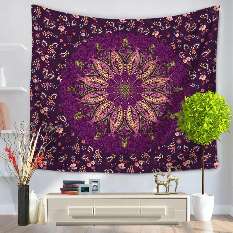 Flower Gallery Tapestry Wall Hanging Tapestry Wall Blanket Home Decoration Throw