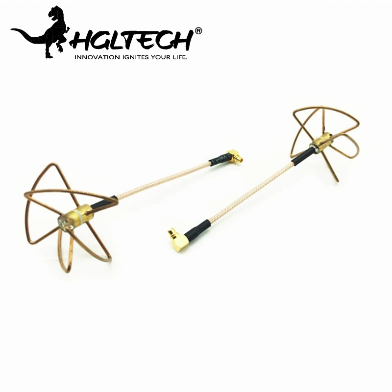 HGLRC 5.8G 2.0dBi-2.5dBi RHCP Omnidirectional MMCX to Pigtail 6.5cm 4 Leaf Clover FPV Antenna For RC Multirotor Singal Part Accs | Игрушки и