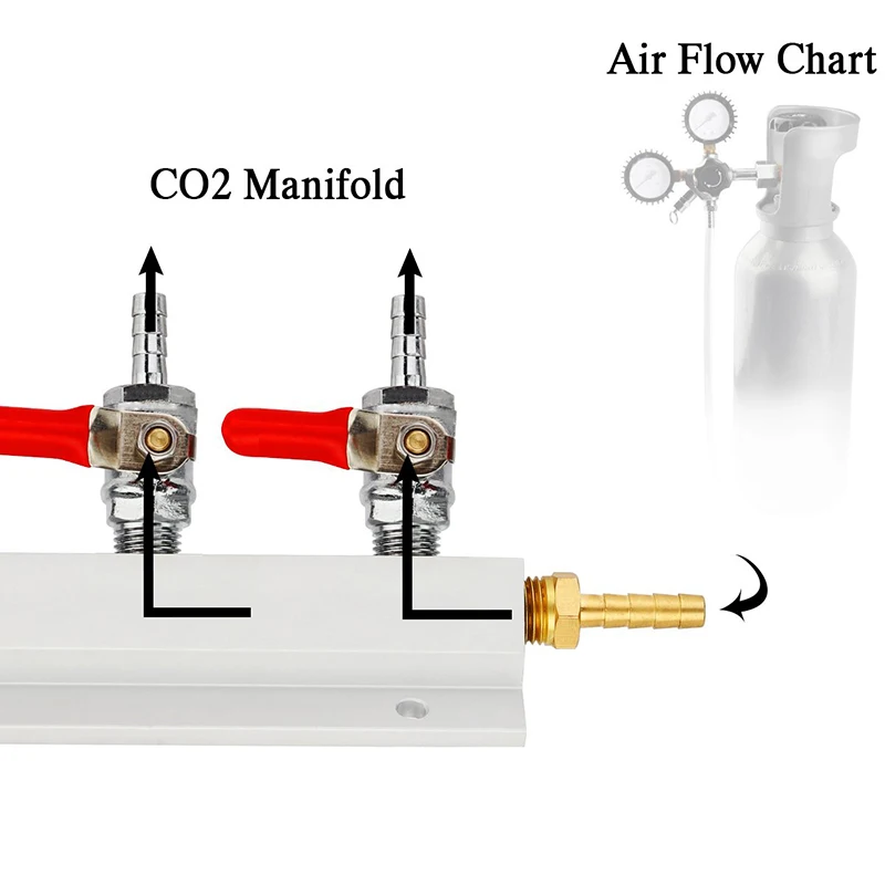 3 способ СО2 газа распределительный блок коллектор с 7 мм шланга Барб дома пивоварения разливного пива распределить бочонок