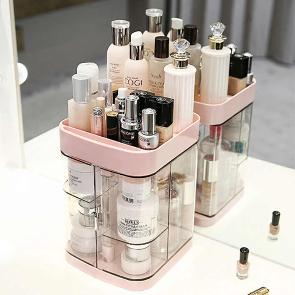 

Hoomall New Clear Acrylic Makeup Storage Case Nail Polish Rack Lipstick Cosmetic Storage box Holder Makeup Brush Organizer