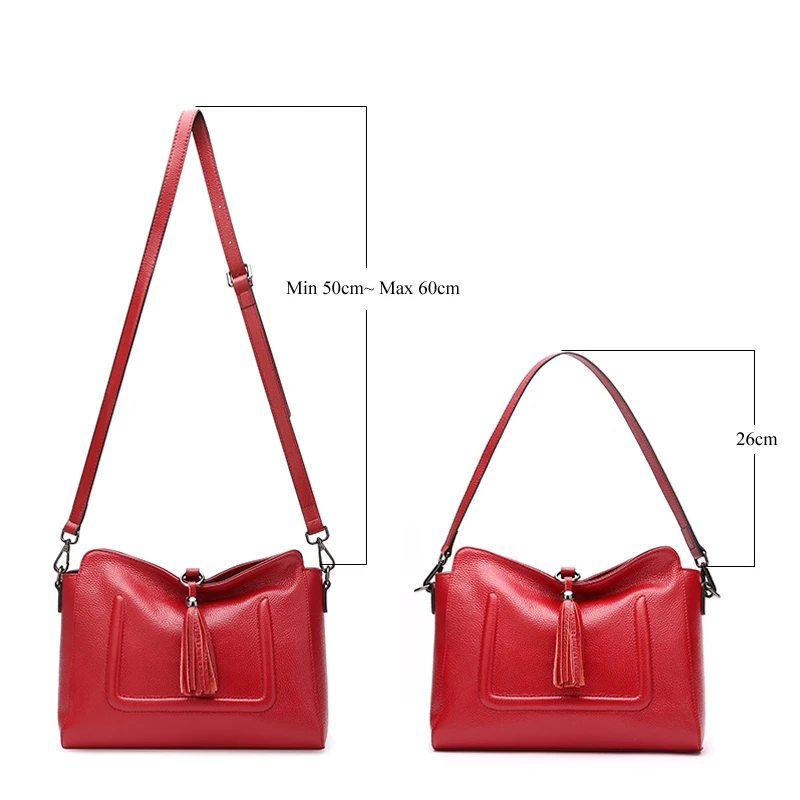 Женская сумка мессенджер из натуральной кожи с кисточками|messenger bags for women|leather