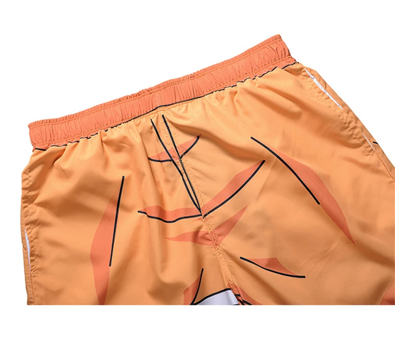 Dragon Ball NARUTO Quick Dry Swimming Shorts For Men Anime Swimwear Man Summer Bathing Beach Wear Surf Boxer Brie Swim Trunks