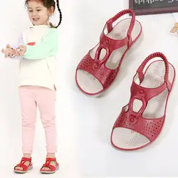 Летняя детская обувь сандалии для девочек и мальчиков пляжные повседневные сандалии в богемном стиле туфли на низком каблуке для принцесс