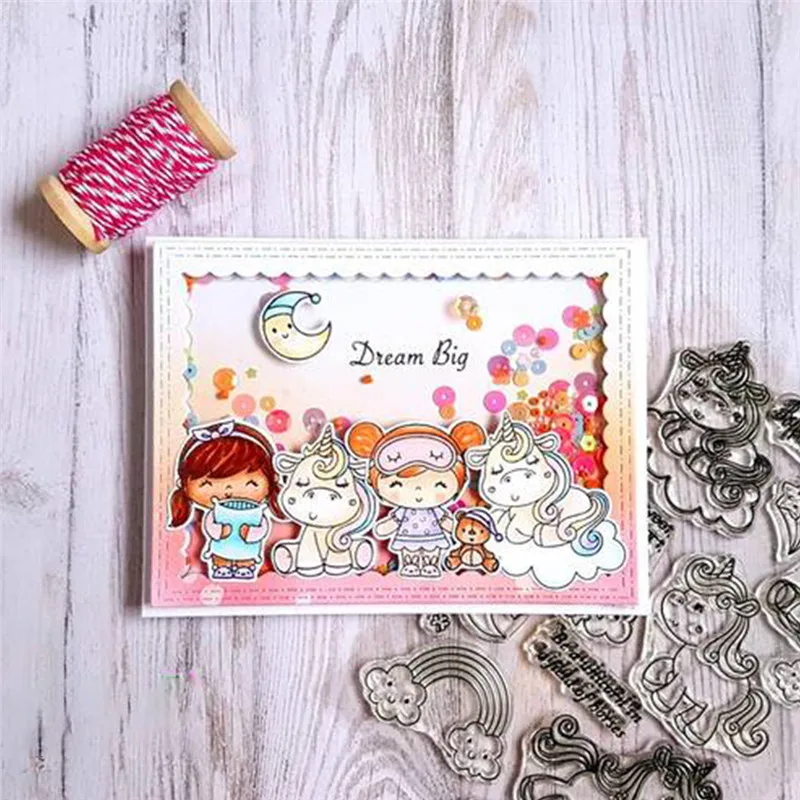 

YaMinSanNiO Dies Scrapbooking Girls Clear Stamp and Die Sets Metal Craft Dies Cut for Card Making Die Dream Cutting New 2019