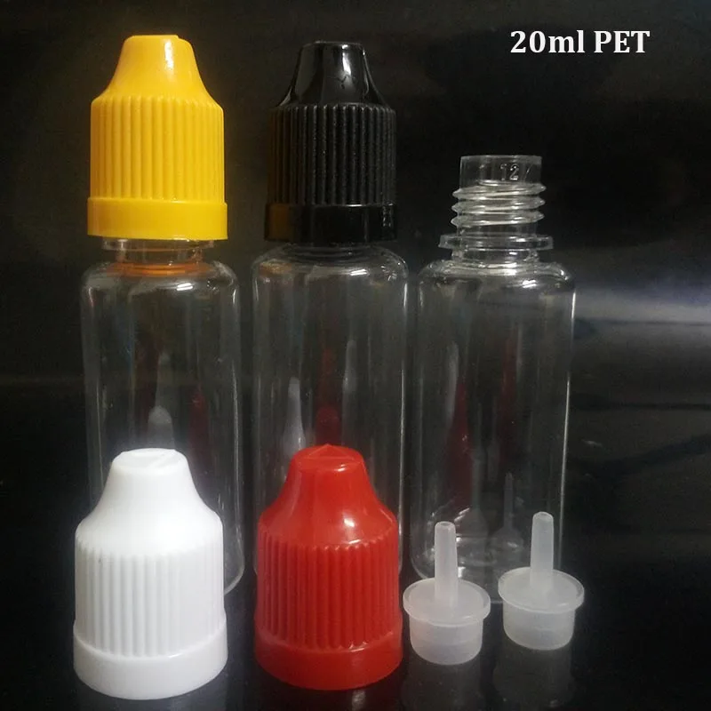 100pcs Empty E Liquid bottle 3ml 5ml 10ml 15ml 20ml 30ml 50ml 100ml PET Plastic Dropper Bottle with ChildProof Cap Nail Gel