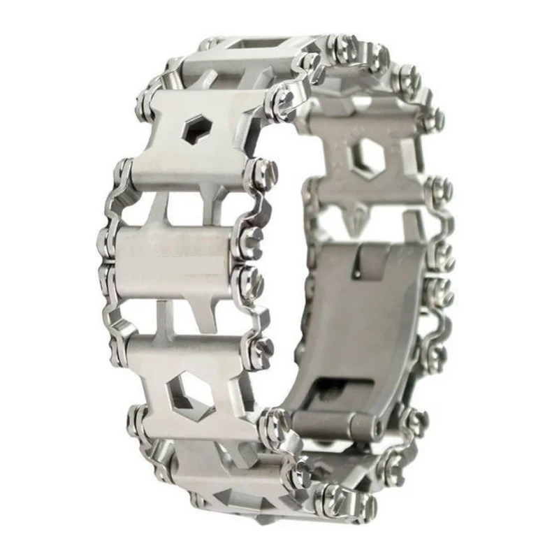 

Outdoor Stainless Steel Wearable Bracelet Tools Multifunction Screwdriver 29 kinds Function EDC Emergency Gadget