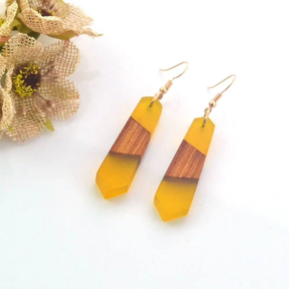 Серьги Leanzni из натуральной смолы модные ювелирные изделия подарки оптом.|earrings