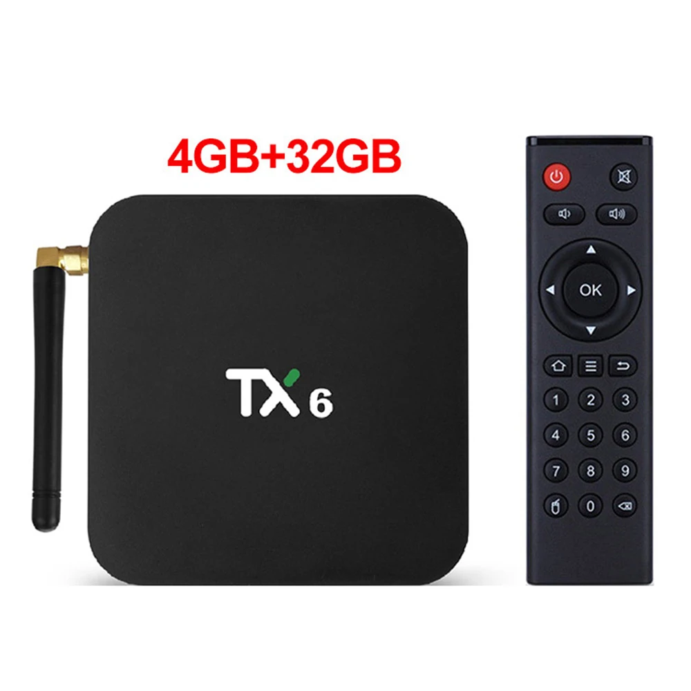 TX6 Android 9,0 Android tv box 4 Гб 64 Гб Allwinner H6 четырехъядерный Wifi HDR 4K Tanix 4 ГБ 32 ГБ медиаплеер TX6mini 2G 16G - Цвет: TX6 4G32G