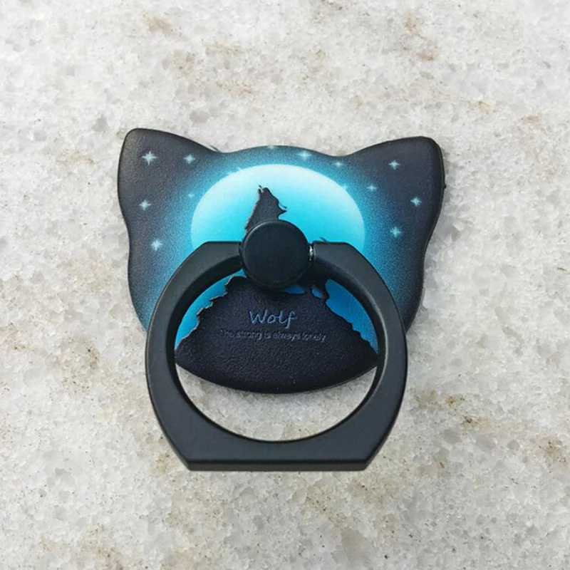 Luminous Finger Ring Holder for Women and Men Phone Stand 360 Degree Rotatable Mobile Phone Grip Stand Holder for iPhone Samsung
