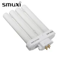 Smuxi 27 Вт компактный люминесцентная лампа 4 ряда лампочки 4-контактный трубки энергосберегающие лампы Pure White 6500 К освещения AC220V
