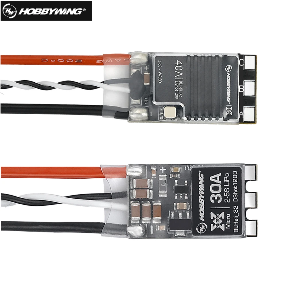 4 шт./лот HOBBYWING xrotor Micro DShot1200 30A/40A BLHeli_32 для FPV бесщеточный ESC Квадрокоптер гоночный