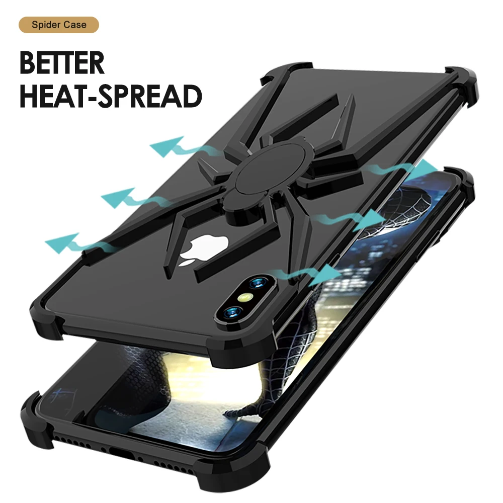 

Original R-Just Spider design Slim Light Metal Aluminum Protection Case Bumper Shell for iPhone XR XS XS MAX