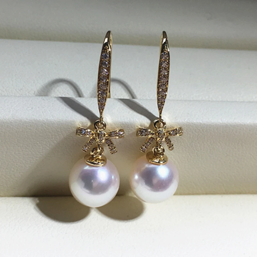 akoya pearls butterfly dangle earrings