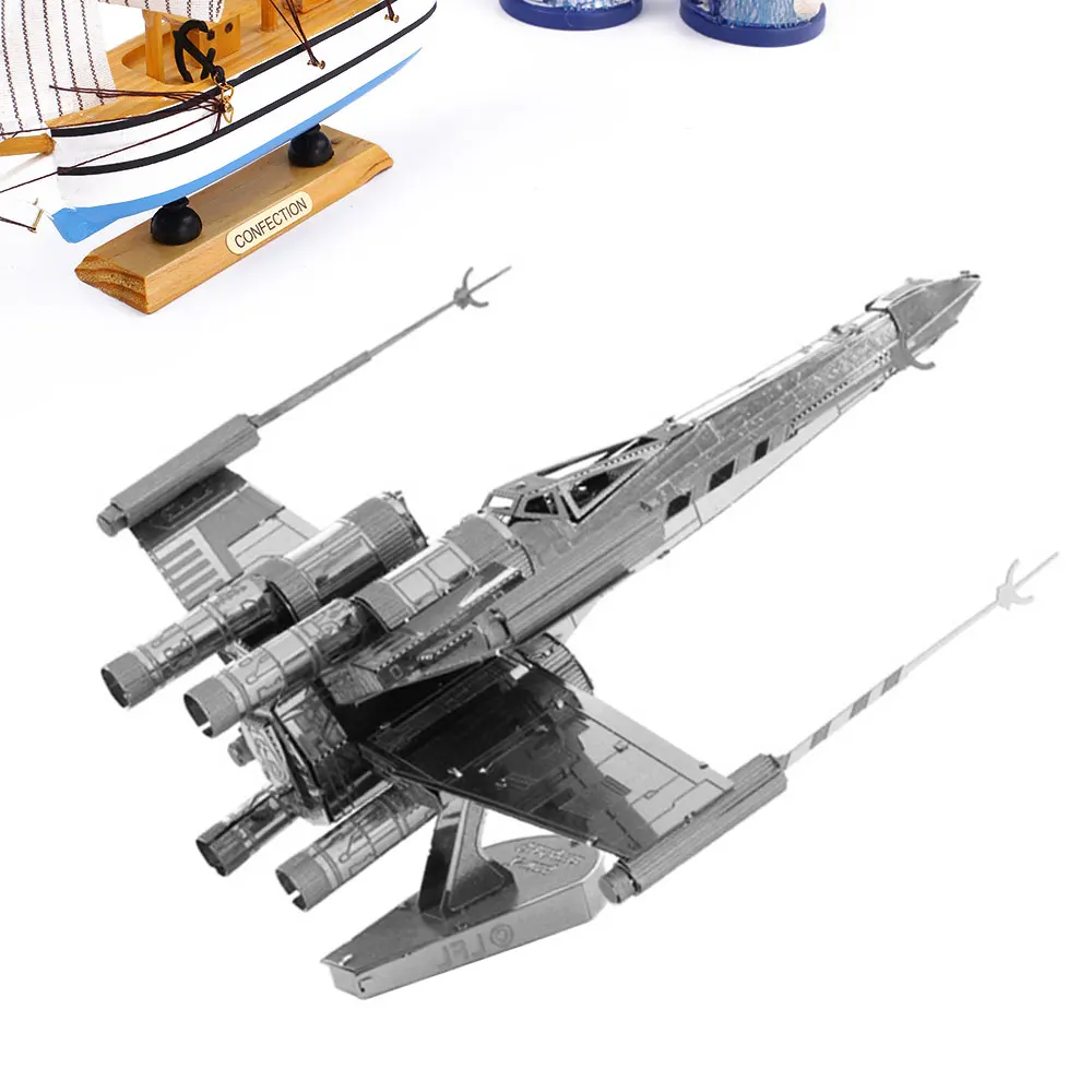 3D Металл X Истребитель модель наборы головоломки детские подарки игрушечные самолеты