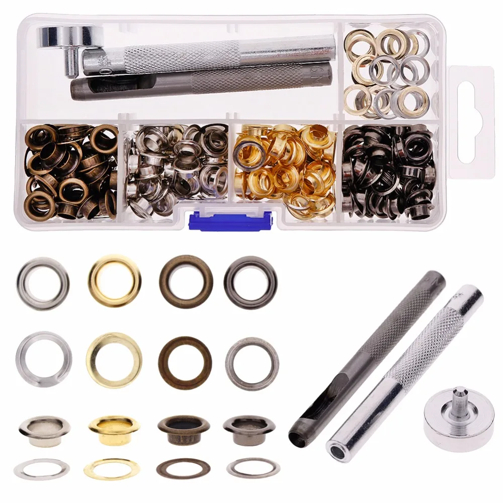 

Hot Sale 200Pcs Set Leather Fixing Tool Craft Repair Snap Fastener Kit Rivets Craft Decor Tool Set #271992
