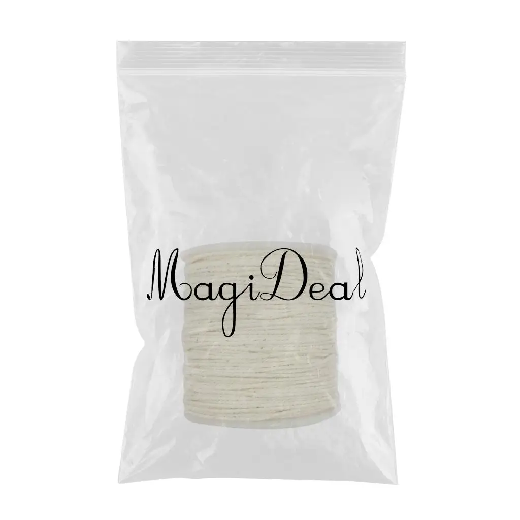 100 Meters All-Purpose Cotton Rope Braided Twisted Cord Jewelry Findings Handmade Components 1mm