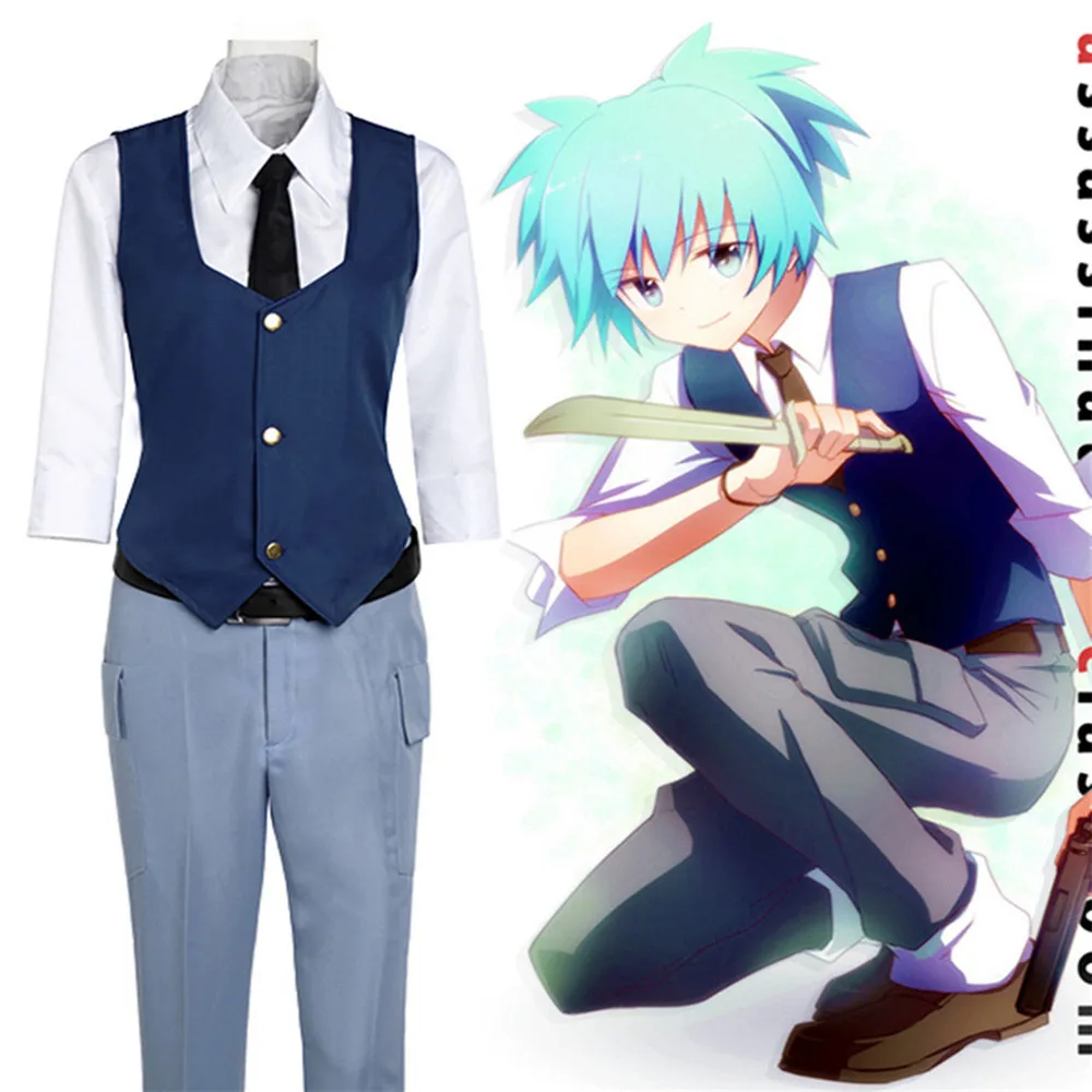

New Ansatsu Kyoushitsu Assassination Classroom Shiota Nagisa Cosplay Costume Uniform Cosplay Costume The Whole Set