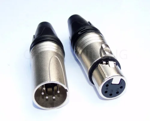 Zerone Conector Adaptador XLR a 6,35 mm Conector XLR de 3 Pines de 6,35 mm Macho a Conector XLR Hembra de Metal Profesional para Construcción de micrófono.