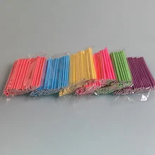 100 шт./пакет красочные леденцов 10 см Pop присоски палочки поп-палочки для торта для леденец конфеты шоколадная сахарная палка инструмент