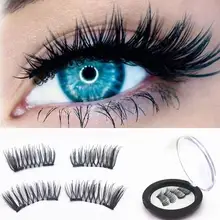 Outtop 1 пара 3D двойной Магнитный ненастоящий ресницы Многоразовые Накладные магнитные ресницы 5U97