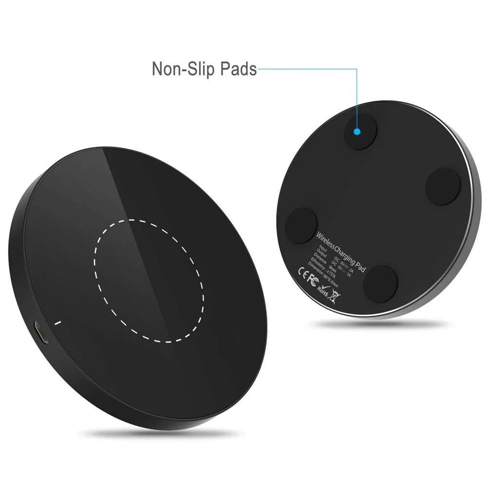 BBSW Aluminum & Acrylic 5W Qi Wireless Charger Charging Pad For iPhone X 8 SAMSUNG Galaxy Note 8 S8 Plus S7 S6 S6 Edge+ Note 5  (4)