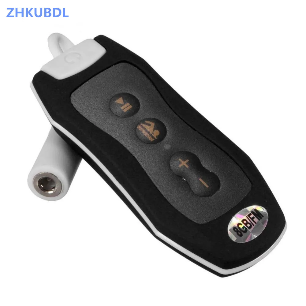 ZHKUBDL спортивный водонепроницаемый MP3-плеер 4 ГБ 8 ГБ для FM радио наушники мини клип MP3 музыкальный плеер Плавание Дайвинг