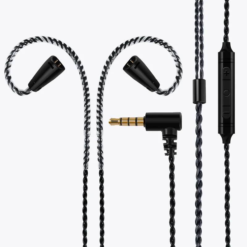 Headphone upgrade line IE80 SE215 0 78mm IM50 mmcx A2DC silver plated headphone cable with mic