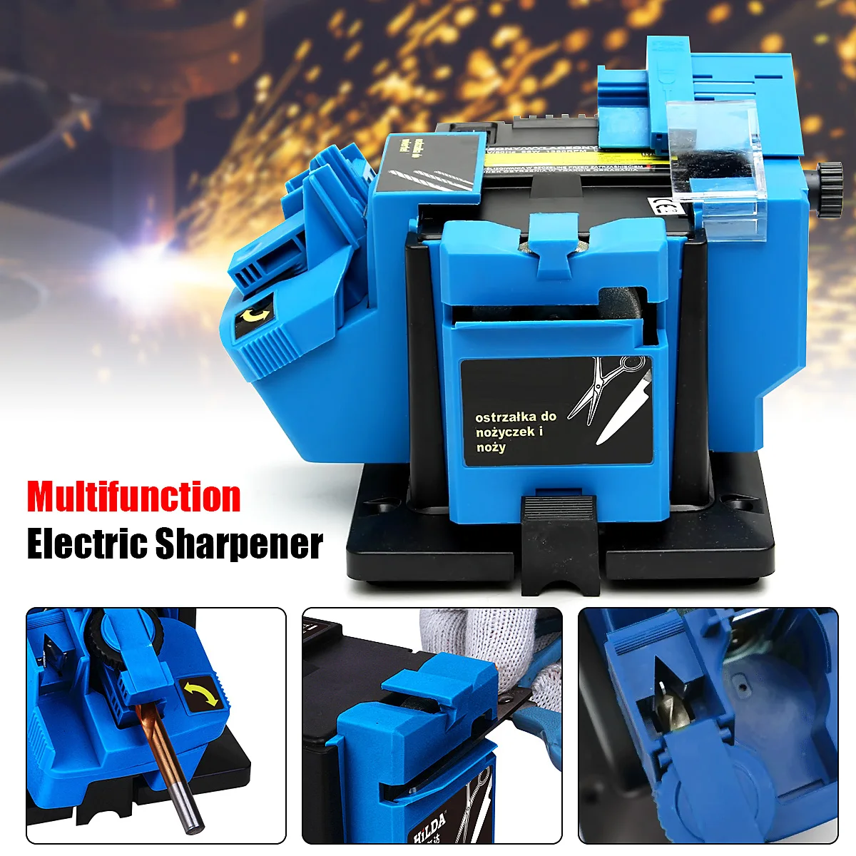  Multifunction Electric Knife Sharpener Drills Sharpening Machine Knife Scissor Sharpener Power Hous