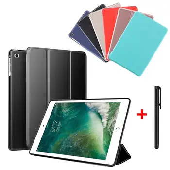 

Case For iPad 2018 2017 9.7 Tablet Cover Bag PU Smart Cover For Apple iPad Case 9.7 With Touch Pen Waterproof Tablet Accessories