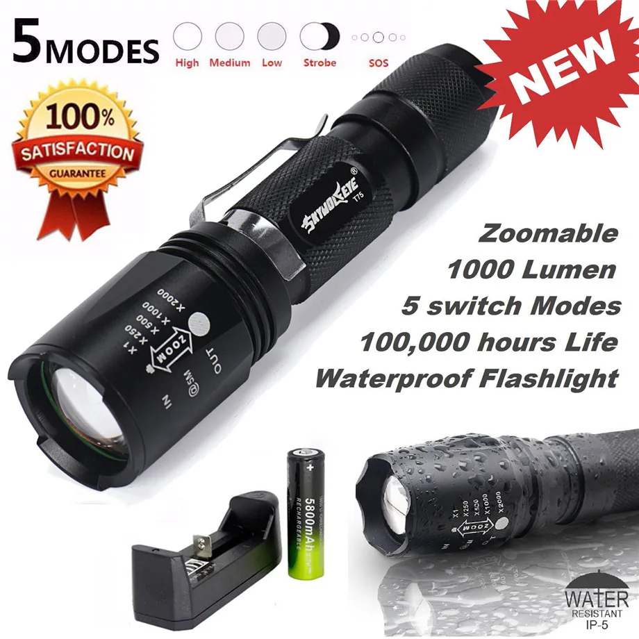 Skywolfeye Super G700 X800 ShadowHawk CREE XM L T6 LED Flashlight Led