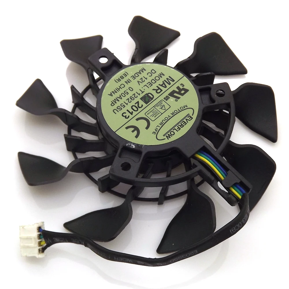 Бесплатная доставка T129215SU 12V 0.5A 85 мм для ASUS GTX670 GTX760 DCMOC 2GD5 GTX 970 мини Видеокарта