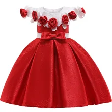 Г., новые платья высокого качества с цветочным узором для маленьких девочек на свадьбу детская одежда, платье vestidos, костюм, одежда для детей от 3 до 10 лет