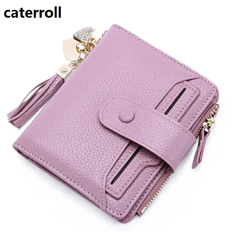 

short women wallets genuine leather tassel small wallet luxury brand mini womens wallets and purses with card holder