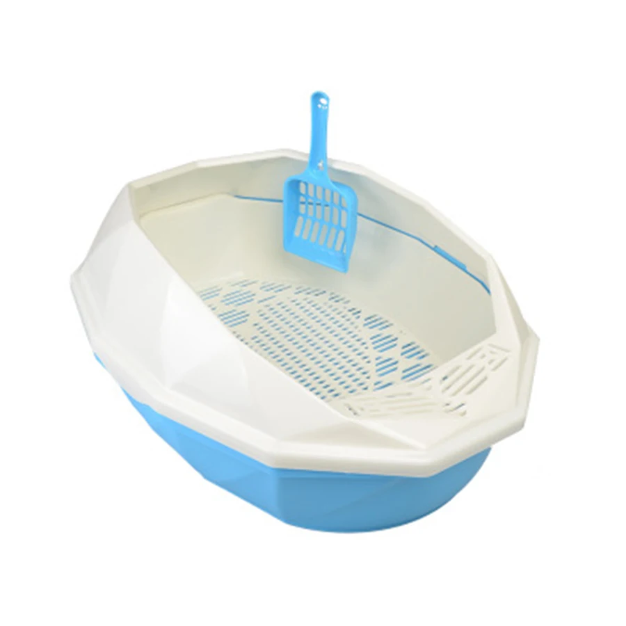 

Top Plastic Indoor Cat Training Litter Scoop Sand Box Semi-Closed Reusable Bedpans Cat Products Arenero Gato Pet Potty 6d0067