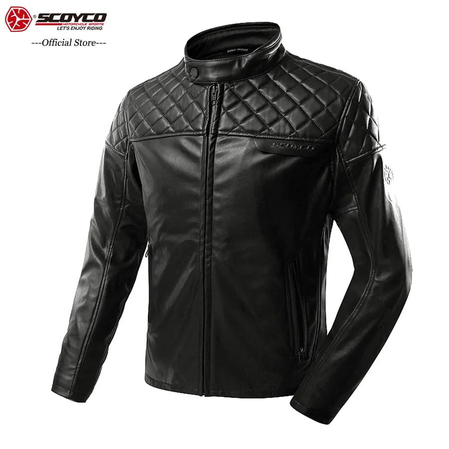 

SCOYCO Windproof Motorcycle Jacket Men Microfiber Leather Wearproof Shockproof Motocross Racing Clothing Protective Gear JK52