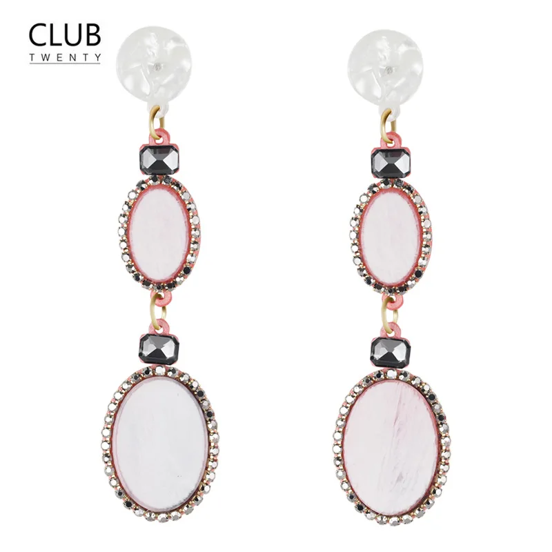 Boho горный хрусталь Акриловые черепахи длинные корейские серьги 2019 для женщин
