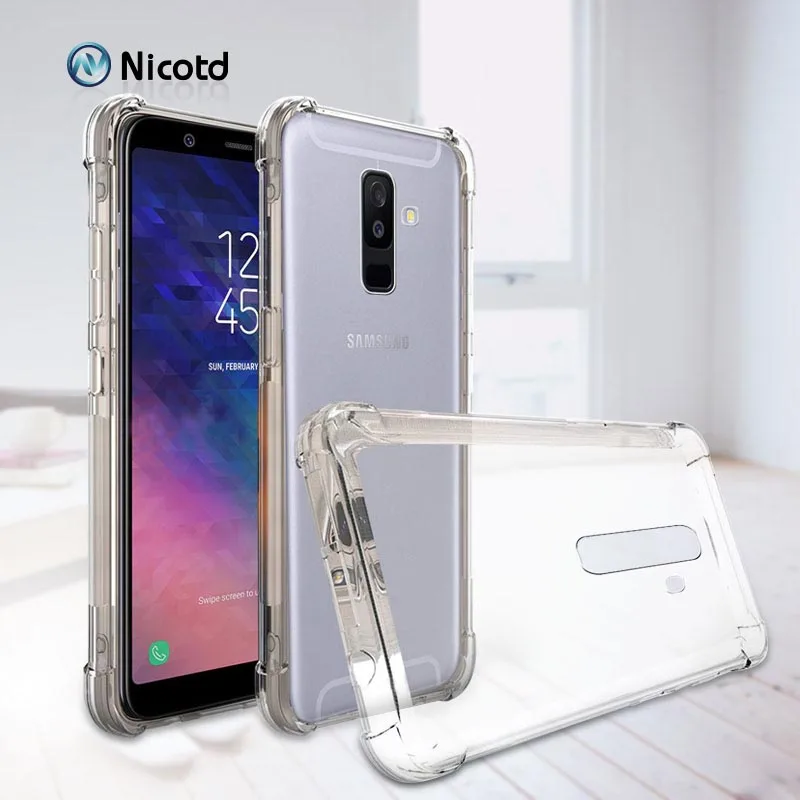 

Soft Cases For Samsung Galaxy A8 2018 plus Ultra Thin Back Cover Clear Silicone TPU Case for Samsung A6 plus A7 A9 2018 A8s A6s
